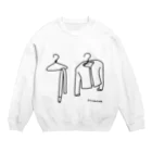 イラストレーター/津野田千里のはりがねハンガー Crew Neck Sweatshirt