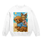 マロンとショコラの大冒険のマロンとショコラの休日リゾート Crew Neck Sweatshirt