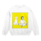 oyumiの犬派の人 Crew Neck Sweatshirt