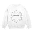 アタマスタイルのコッホ曲線(コッホ雪片)：フラクタル・カオス：科学：学問・数学 Crew Neck Sweatshirt