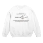 アタマスタイルのニュートンの運動方程式：数式：学問：科学：物理学：力学 Crew Neck Sweatshirt