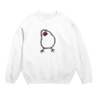 243のかしげる文鳥 Crew Neck Sweatshirt