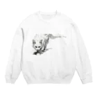 sperz shopの威嚇白猫 Crew Neck Sweatshirt