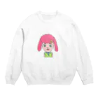 YukoGodaのピンクのプードル Crew Neck Sweatshirt