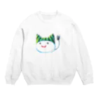 ねこさん爆発ショップのスイカ帽子ねこさん Crew Neck Sweatshirt