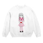 いちごみるく@加工屋さんのみるくちゃん Crew Neck Sweatshirt