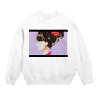 愉快なエノキルームの着物美人 Crew Neck Sweatshirt