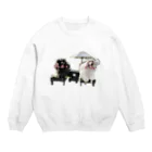 Lilienのベンチパラソルアジサイ名前入り Crew Neck Sweatshirt