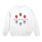 Burned Strawberry Moonの苺とイチゴ Crew Neck Sweatshirt