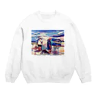 四角い浴槽のうみにとける Crew Neck Sweatshirt