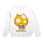 マメ子のお魚くわえたハリーネコ Crew Neck Sweatshirt