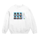 ブティックほげちゃんのほげの顔面6変化証明写真 Crew Neck Sweatshirt