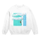 カラフルをふふふと作る場所の素材はかわい Crew Neck Sweatshirt