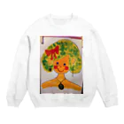 pokkeの知的な女の子 Crew Neck Sweatshirt