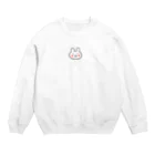 sacco's shopのうさぎのもふもふちゃん [ぽっ] Crew Neck Sweatshirt