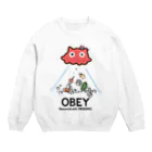 ねずみのすきまのめんだこちゃん OBEY (淡色用)  Crew Neck Sweatshirt