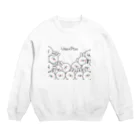 なまいきユルコーン🦄×うさぴよ🐥のうさ×ぴよ Crew Neck Sweatshirt