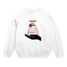 文鳥堂のてのり（クリーム） Crew Neck Sweatshirt