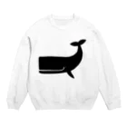 pitecanのしかくいクジラん Crew Neck Sweatshirt