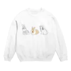 おもちショップのうさぎのシリーズ Crew Neck Sweatshirt