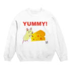 ★いろえんぴつ★のちーずねずみさん Crew Neck Sweatshirt