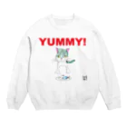 ★いろえんぴつ★のねこさんとおさかなさん Crew Neck Sweatshirt