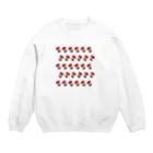 ハリネズミつんさんのグッズのハリネズミつんさん雨のお出かけ Crew Neck Sweatshirt