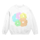 ジャンボリのパステルで可愛い花 Crew Neck Sweatshirt