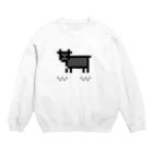 牛のTシャツ屋のpixel cow(black) 맨투맨