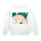 YA MARKETの筋肉タトゥーの女の子 Crew Neck Sweatshirt