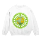 AURA_HYSTERICAのThink_Green Crew Neck Sweatshirt