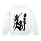 岡モトトロのにゃにゃにゃ Crew Neck Sweatshirt