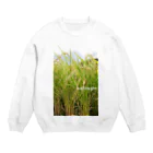 hana-jewelleryの刈り入れまでもうすぐ Crew Neck Sweatshirt