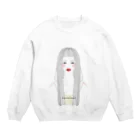 トマトコ ❇︎ イラストのロングヘアの女の子 Crew Neck Sweatshirt