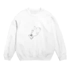 ambervacancesの腹を見せながらも絶対に服従しねえぞという強い意志を持った犬 Crew Neck Sweatshirt