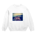 へらこふのピースサイン Crew Neck Sweatshirt