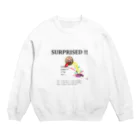 uwotomoのsurprised Crew Neck Sweatshirt