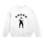 AliviostaのShake マスクマン プロレスラー イラストアーチロゴ Crew Neck Sweatshirt