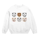 ★いろえんぴつ★のパンダとくま Crew Neck Sweatshirt