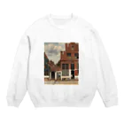 Art Baseの小路 / フェルメール (View of Houses in Delft (The little Street) 1658) Crew Neck Sweatshirt