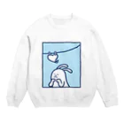 usamiyosioのうさみよしお「ココロの洗濯」 Crew Neck Sweatshirt