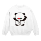 みやまる商店のpapaパンダの背中 Crew Neck Sweatshirt