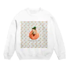 ぺちぺち工房 Pechi Pechi Atelierのハムスターの椿 Crew Neck Sweatshirt