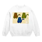 Kuloの迷彩ねこ Crew Neck Sweatshirt