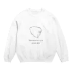 にっひの強風の日のポメラニアン Crew Neck Sweatshirt