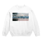 Meow__35の波に消えてく Crew Neck Sweatshirt