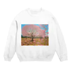 ひつじ好きのみそうギャラリーのさくらひつじの開花 Crew Neck Sweatshirt