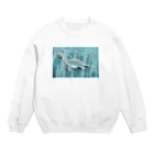 華氏-20°の猫耳恐竜 Crew Neck Sweatshirt