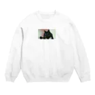 黒猫の住処の黒猫びっくりシリーズ Crew Neck Sweatshirt