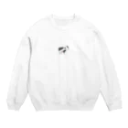 white_eyesのひょっこり子牛さん Crew Neck Sweatshirt